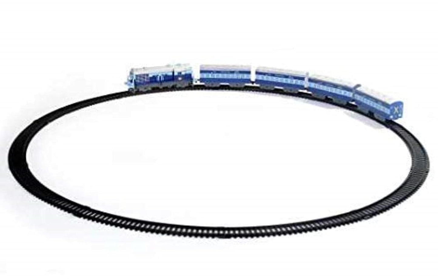 Centy Toys Plastic Indian Passenger Train With Coaches & Railway Track, Pack Of 19, Multicolour