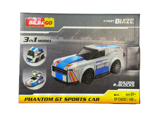 X-Terrain Viper V2 Sports Car | 126-Piece Building Blocks Set for Kids