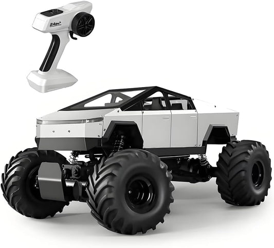 We Love Toys 1:8 Large 4WD RC Truck with Metal Shell – LED, Sound, & Climbing Off-Road Remote Control Car