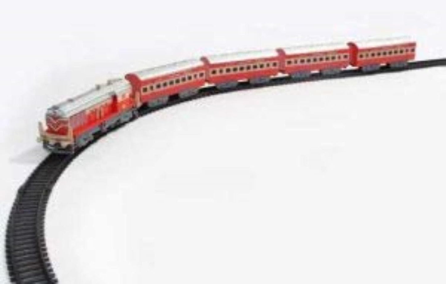 Centy Toys Plastic Indian Passenger Train With Coaches & Railway Track, Pack Of 19, Multicolour