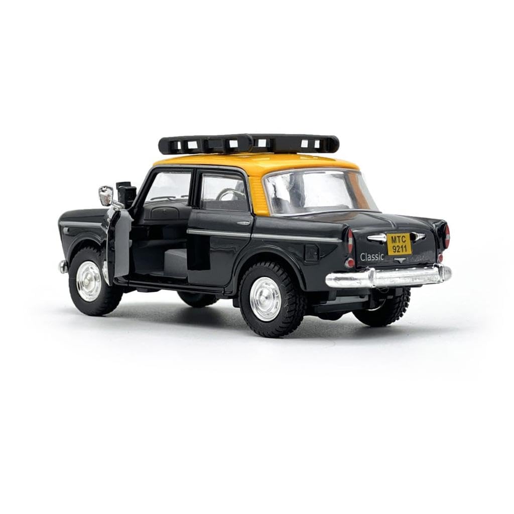 Bombay Ambassador Taxi – Pull-Back Car | Classic Indian Collectible Toy
