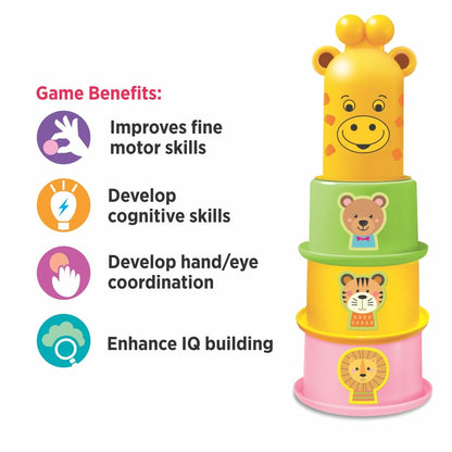 Kiddle’s Joy 4-in-1 Activity Set | Toddler Stacking, Sorting & Hammer Play