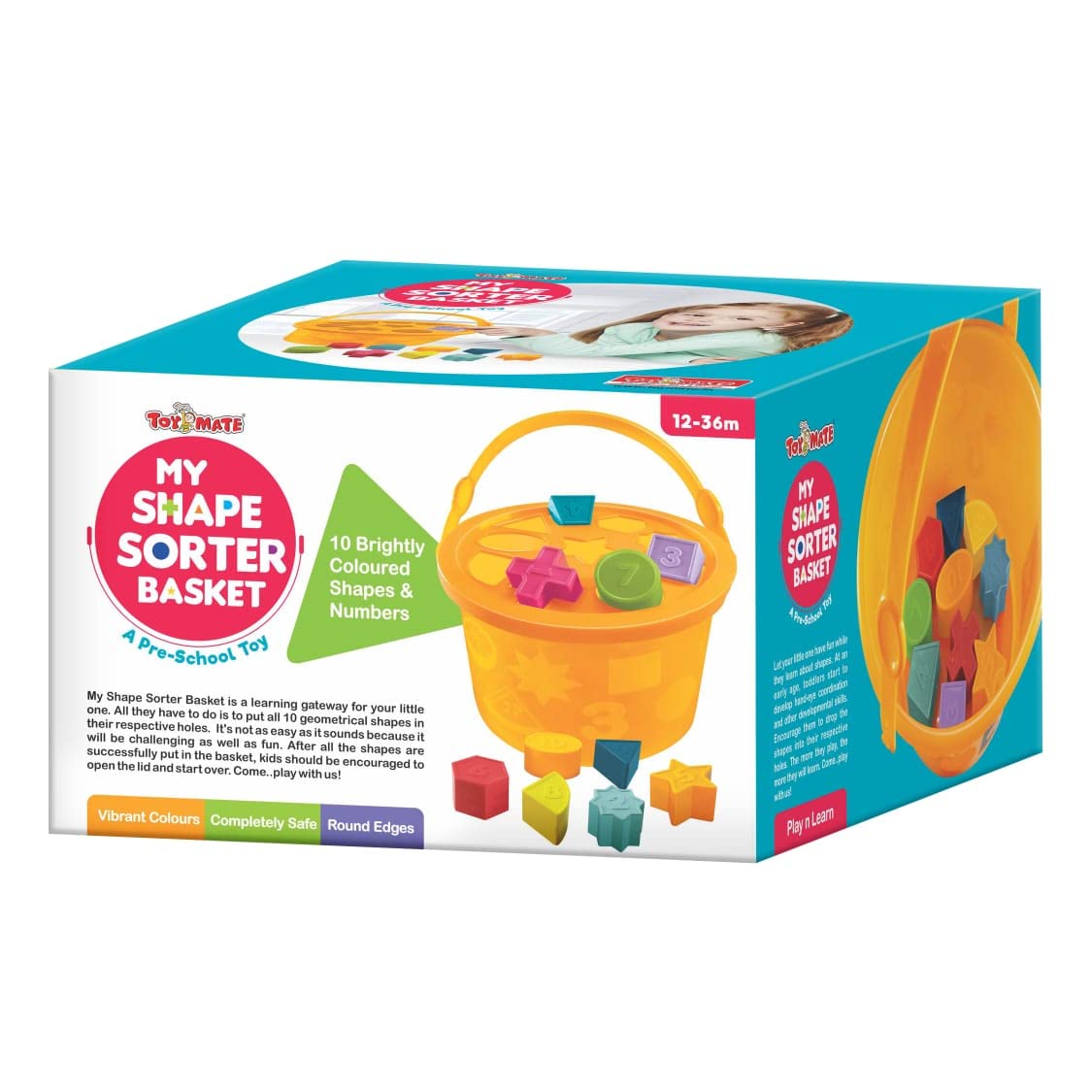 My Shape Sorter Basket (10 Shapes) | Toddler Color & Shape Learning Toy