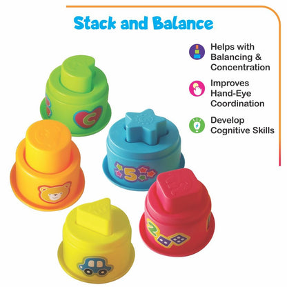 Toymate Play n Grow 25-Piece Toddler Gift Set | 4-in-1 Early Learning Activity Kit