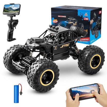 We Love Toys 1:16 RC Monster Car with 720p Camera – Wi-Fi FPV Alloy RC Crawler with App &amp; Remote Control