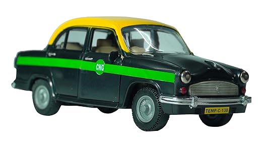 Centy Toys Ambassador Taxi/VIP Pull-Back Car (Assorted Colors) | Classic Indian Toy Car with Openable Doors
