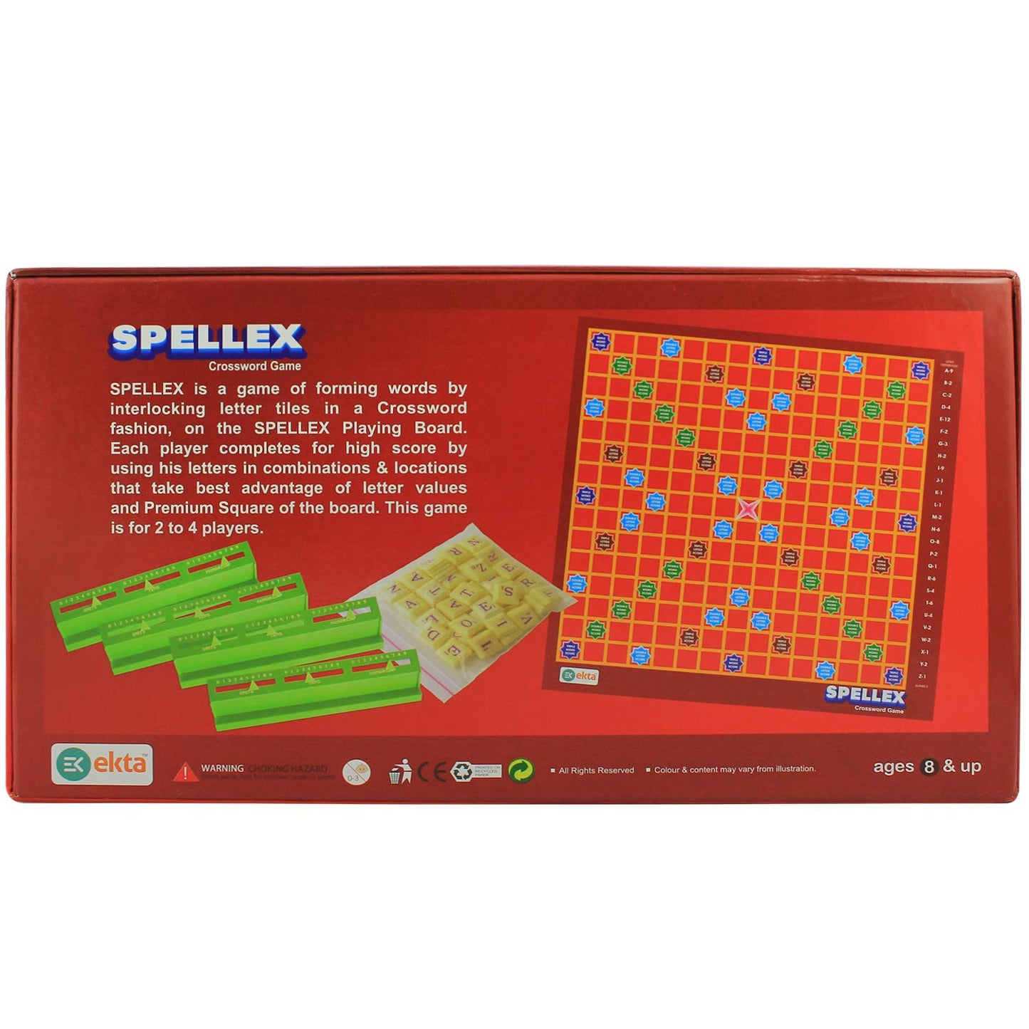 EKTA Spellex Crossword Board Game | Classic Word-Building Challenge