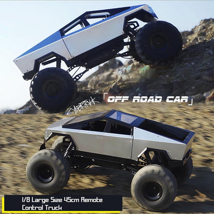 We Love Toys 1:8 Large 4WD RC Truck with Metal Shell – LED, Sound, & Climbing Off-Road Remote Control Car