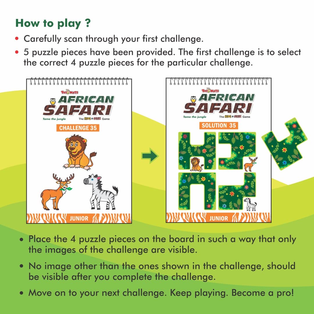 African Safari IQ Puzzle Challenge | 48 Brain-Teasing Animal Tile Games