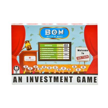 Folks Work Battle of Money Board Game – Family Investment Strategy Game for Kids & Adults (4 Players)