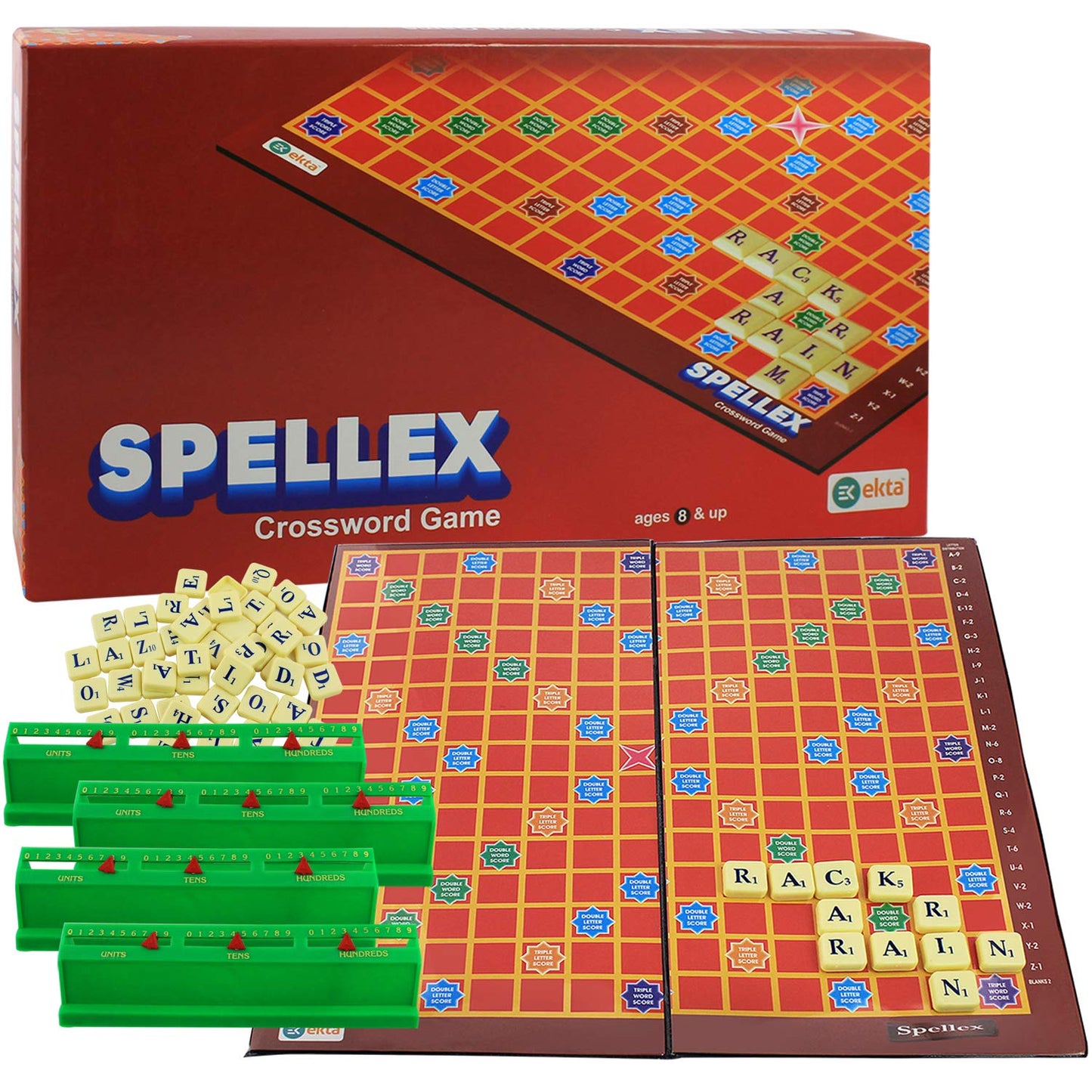 EKTA Spellex Crossword Board Game | Classic Word-Building Challenge