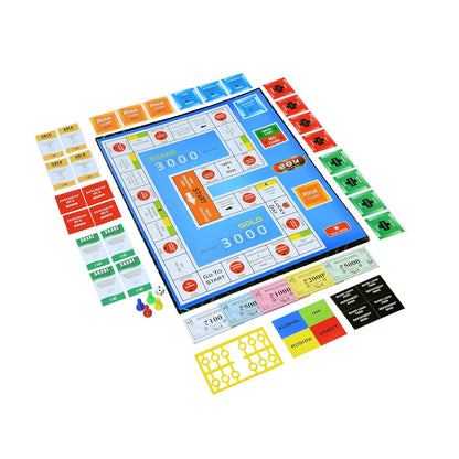 Folks Work Battle of Money Board Game – Family Investment Strategy Game for Kids & Adults (4 Players)