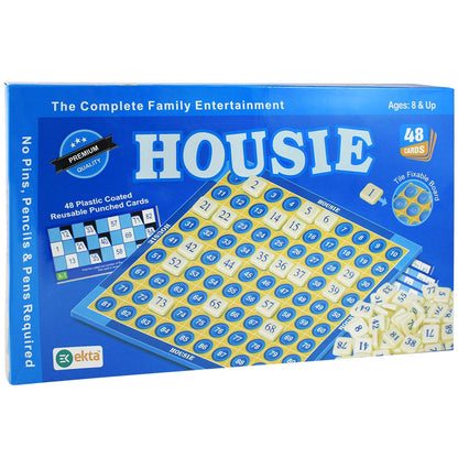 Ekta Housie (Tambola) Board Game with 48 Reusable Cards | Classic Family Party Game Set