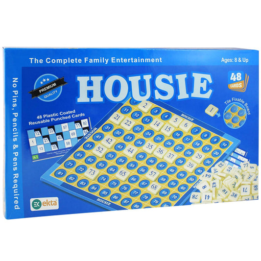 Ekta Housie (Tambola) Board Game with 48 Reusable Cards | Classic Family Party Game Set