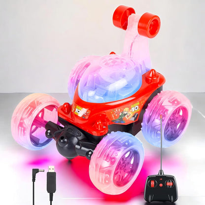 We Love Toys Rechargeable RC Stunt Car | 360° Flip & Spin LED Racer