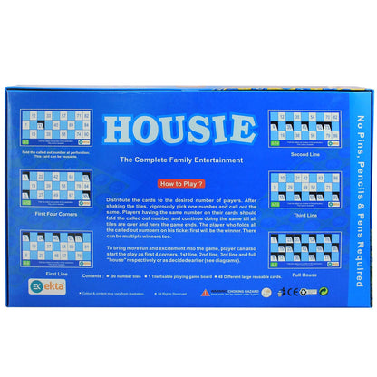 Ekta Housie (Tambola) Board Game with 48 Reusable Cards | Classic Family Party Game Set