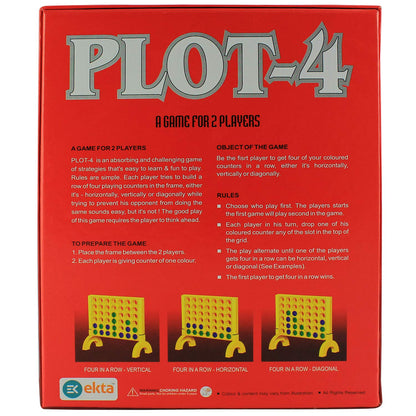EKTA Plot-4 Family Board Game | Classic Connect-4 Strategy Game