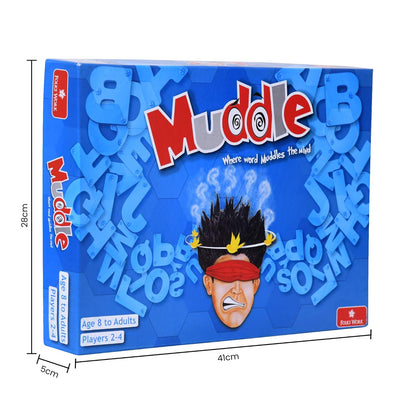 Folks Work Muddle Board Game – Fun Blindfold Word Guessing Game for Kids & Families (4 Players)