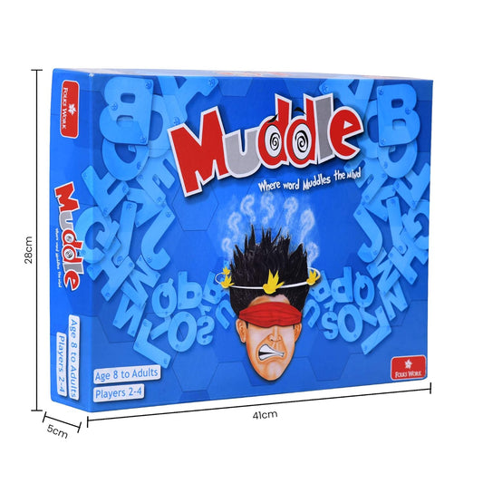 Folks Work Muddle Board Game – Fun Blindfold Word Guessing Game for Kids & Families (4 Players)