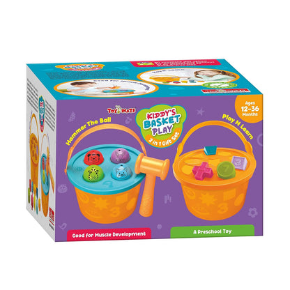 Kiddy’s Basket Play – Hammer & Sort Combo | 2-in-1 Toddler Learning Toy