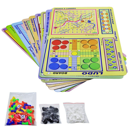 EKTA 50-in-1 Family Games (Party & Fun) | Mega Indoor Board Game Set
