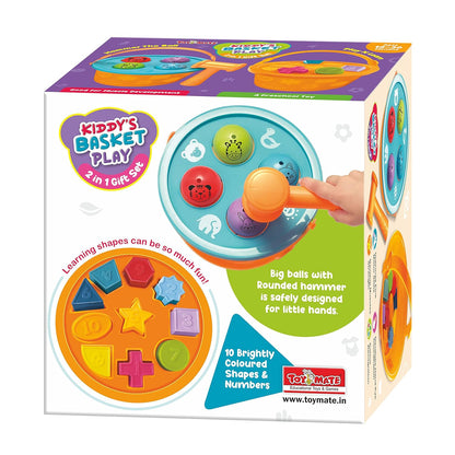 Kiddy’s Basket Play – Hammer & Sort Combo | 2-in-1 Toddler Learning Toy