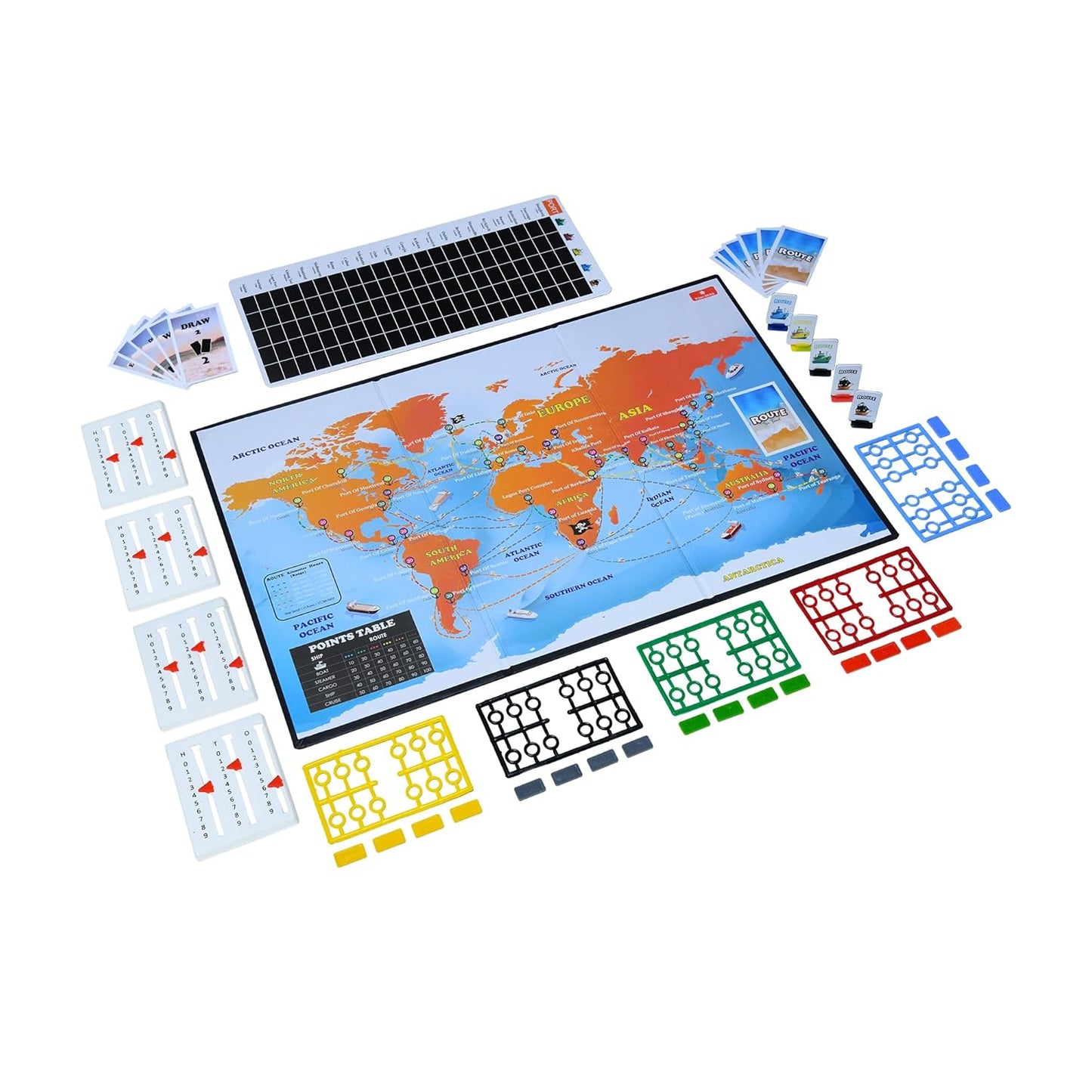 Folks Work Route Air Travel Board Game – Educational Geography & Strategy Game for Kids & Families