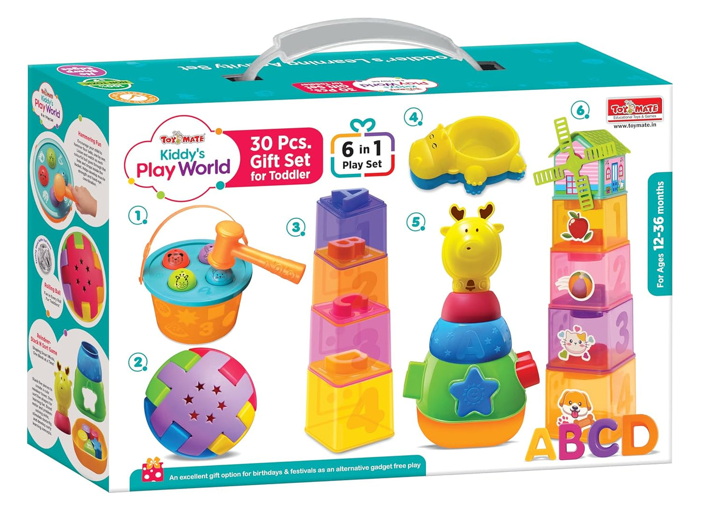 Kiddy’s Play World 6-in-1 Activity Set | Multi-Sensory Toddler Learning Toy