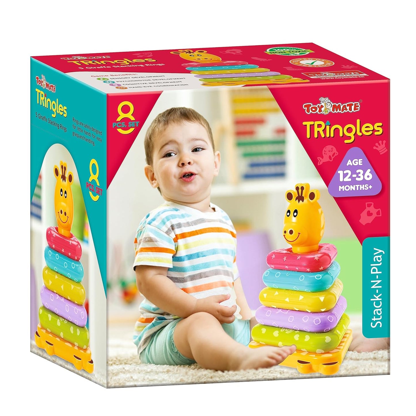 TRingles – Triangle Stacking Rings | Toddler Shape & Motor Skill Toy