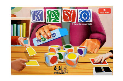 Folks Work Kayo Board Game – Dice & Card Tabletop Strategy Game for Kids & Families