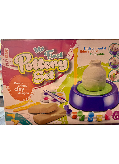 My First Pottery Set for Kids | We Love Toys - Battery Operated Pottery Wheel Craft Kit with Paints (Age 6+)