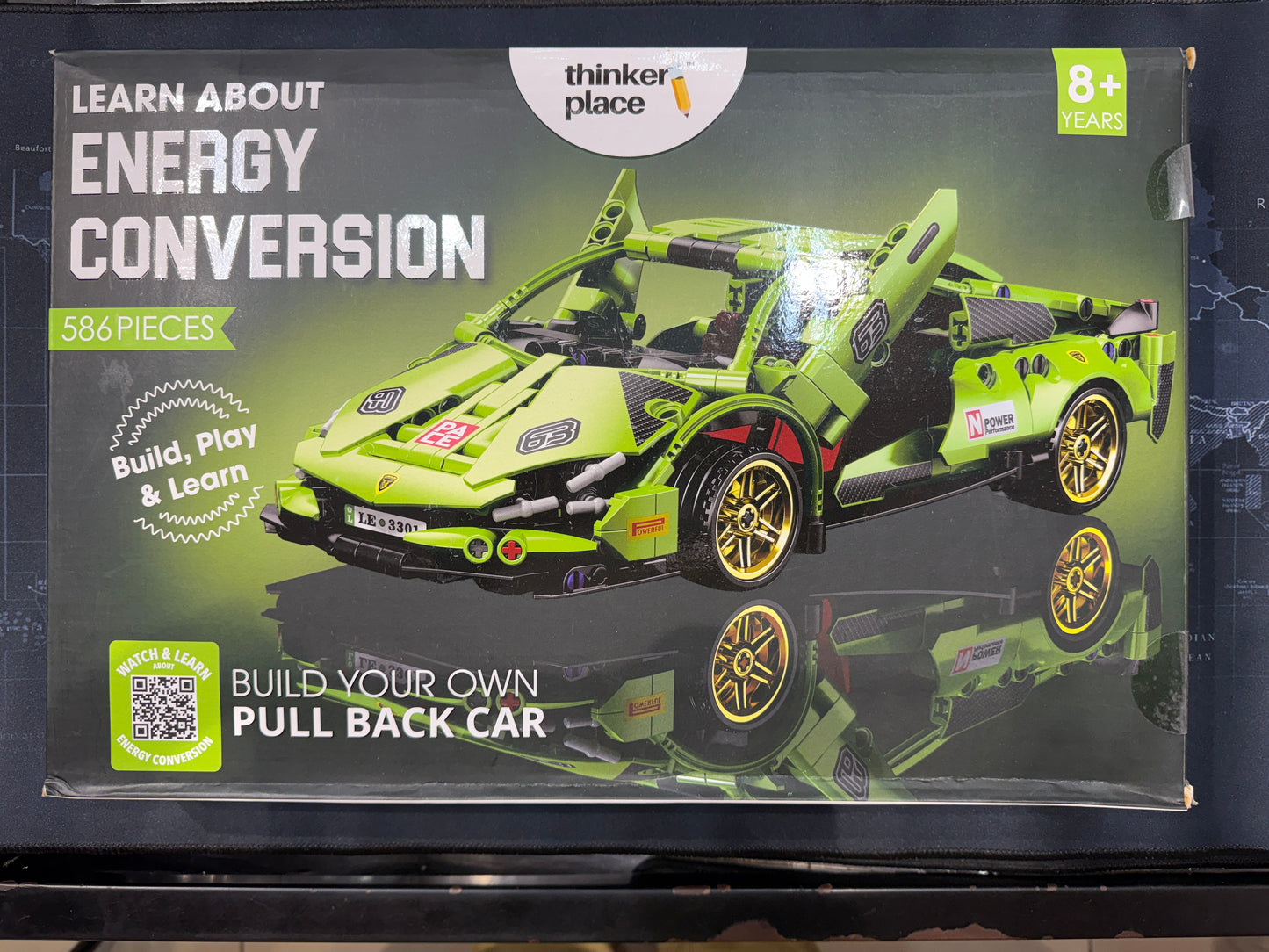 Energy Conversion Neon Viper GT Pull-Back Car | High-Speed Kids Racing Toy